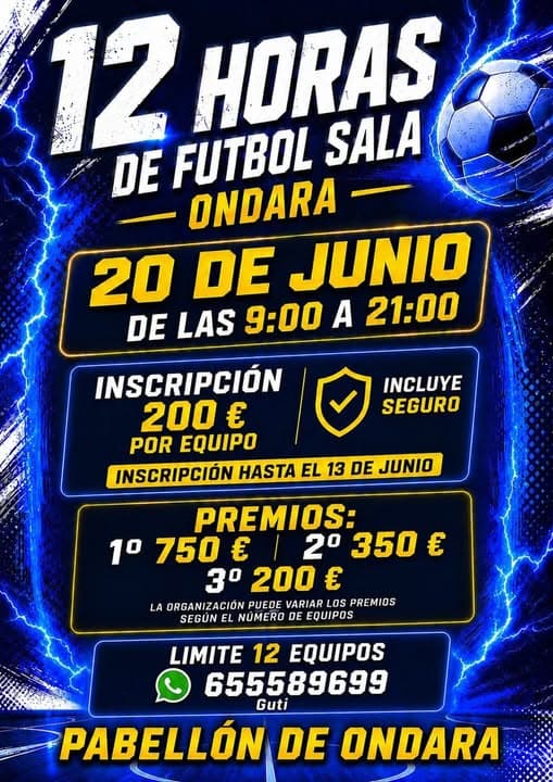 12 HORAS DE FUTBOL SALA