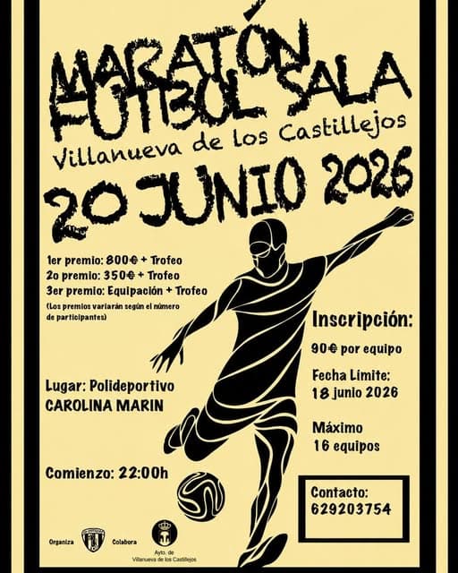 Torneo de Futbol sala en Villanueva de los Castillejos en Junio 2026 — Maratón Fútbol Sala