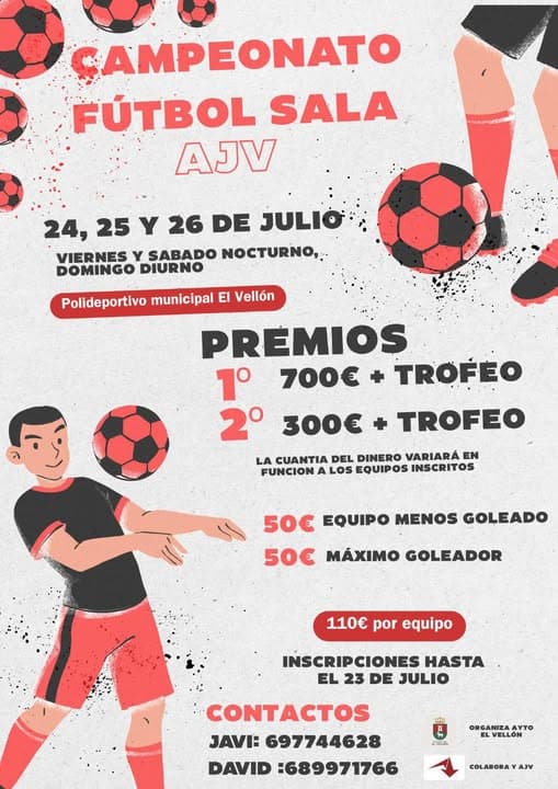 CAMPEONATO FÚTBOL SALA AJV — torneo de Futbol sala en El Vellón