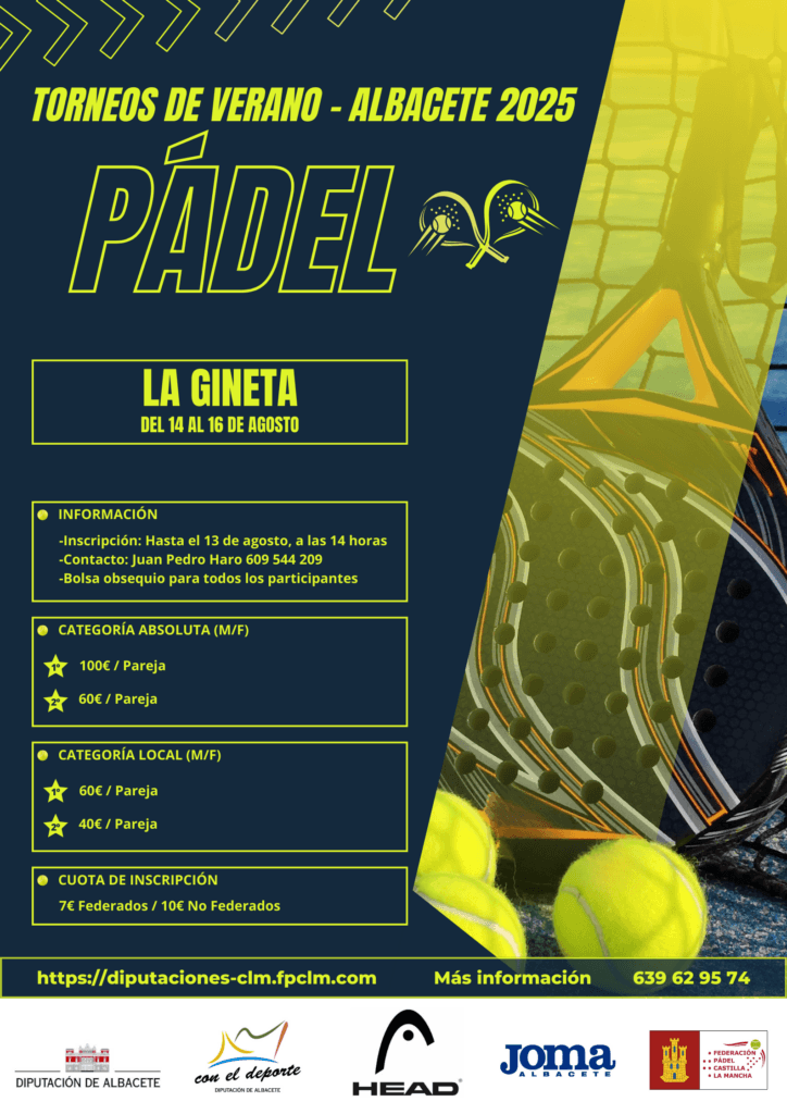 Torneo Aficionado de Pádel en La Gineta — Torneo de Verano